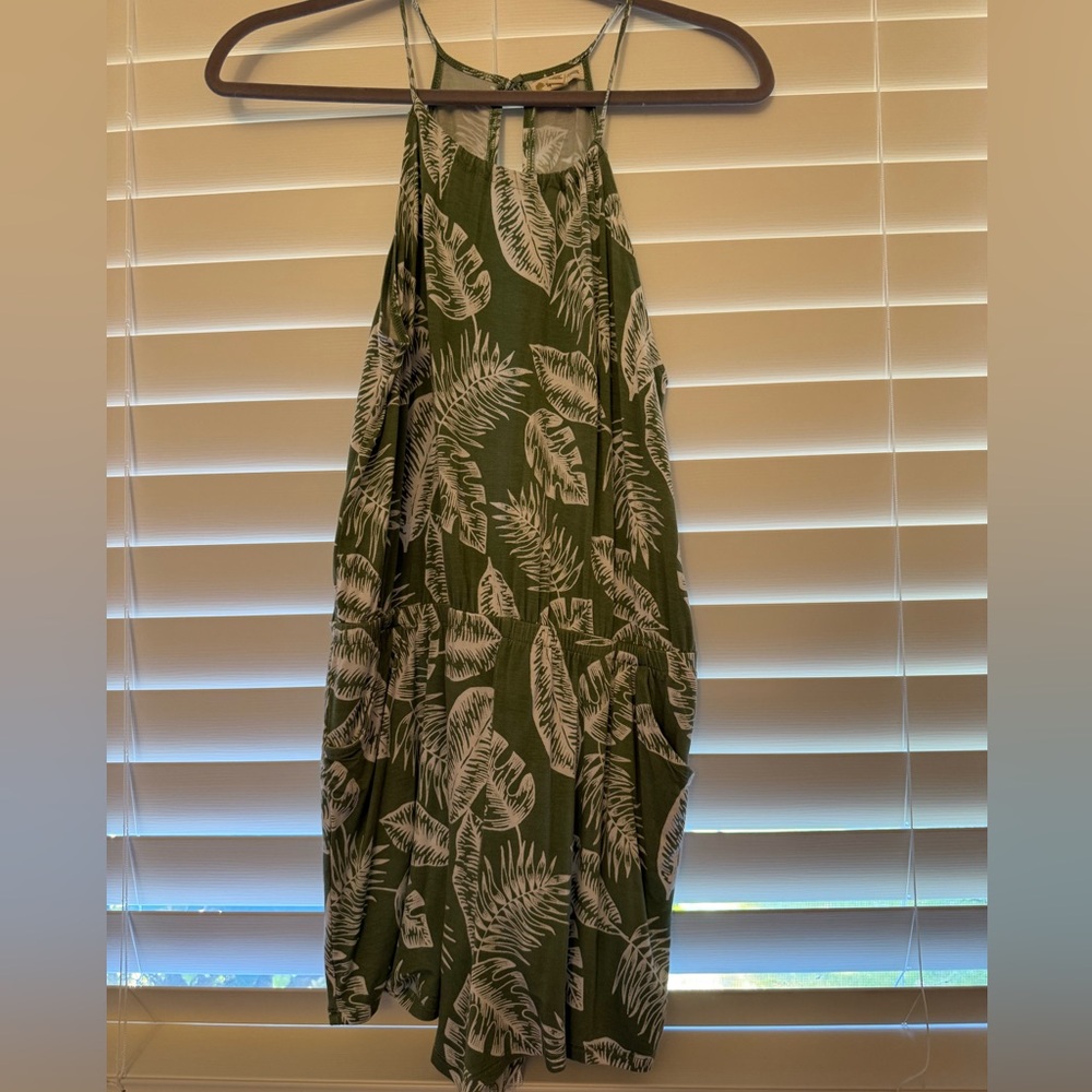 Tucker + Tate Green Leaf Print Jumpsuit